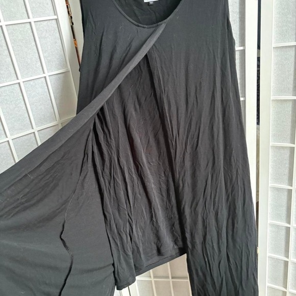 Black Cabi tank top with a relaxed fit wrap style tunic shirt sz large - Picture 2 of 6